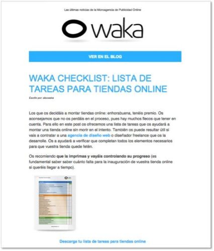 Newsletter Agencia Waka