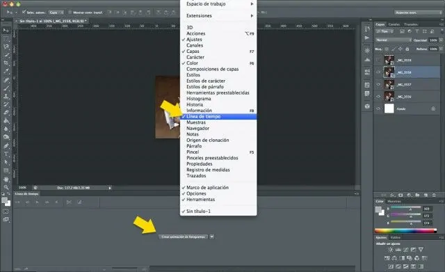 Cómo hacer un GIF animado con Photoshop - Paso 3