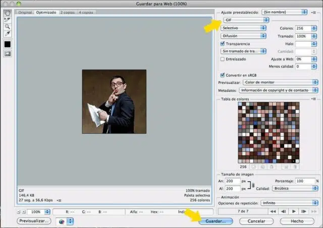 Cómo hacer un GIF animado con Photoshop - Paso 7