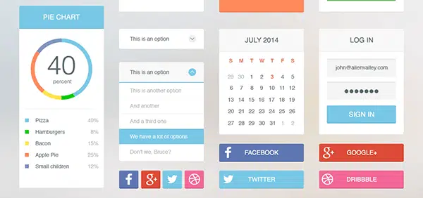 Soft-Flat-UI-kit