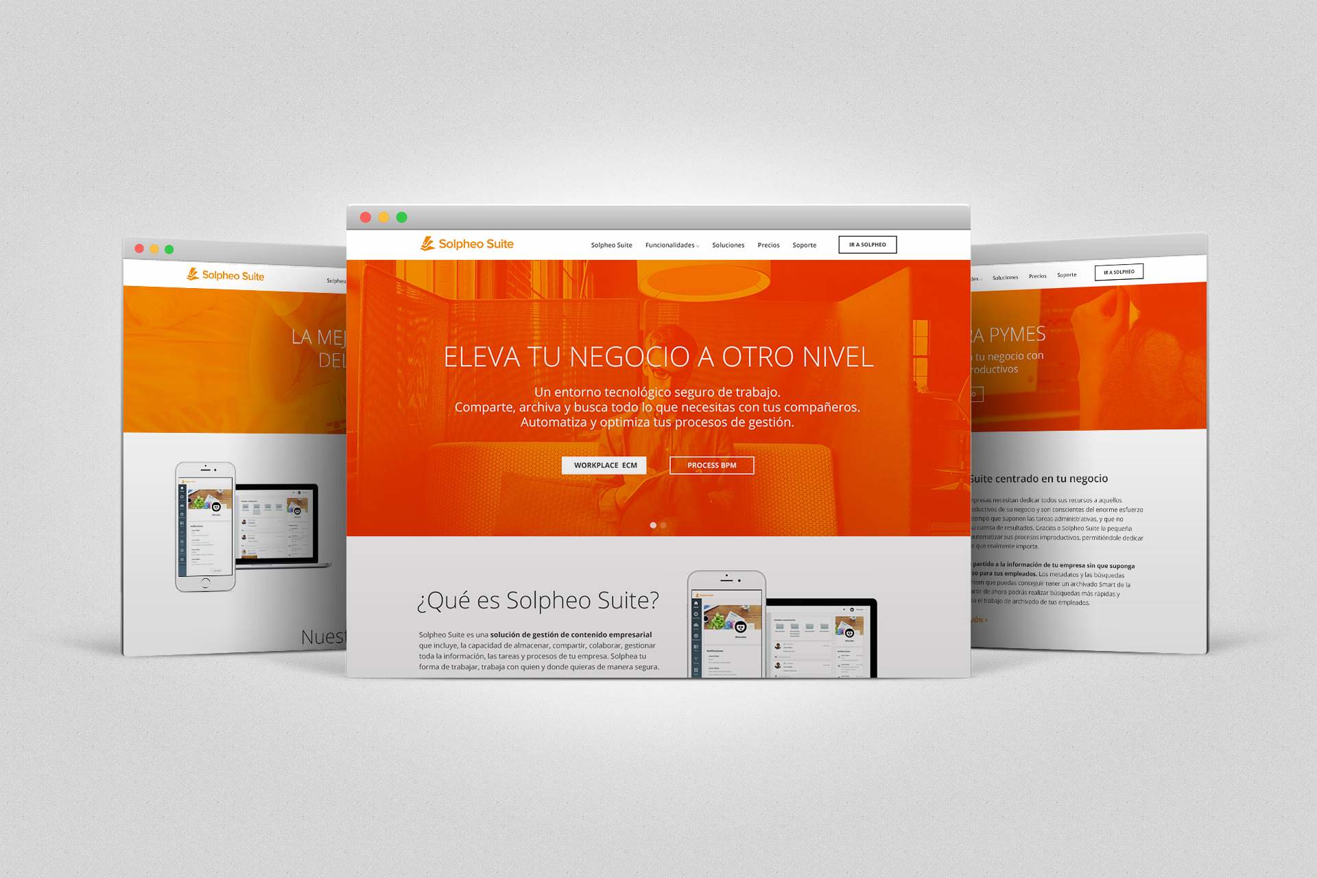 Diseño web Solpheo Suite