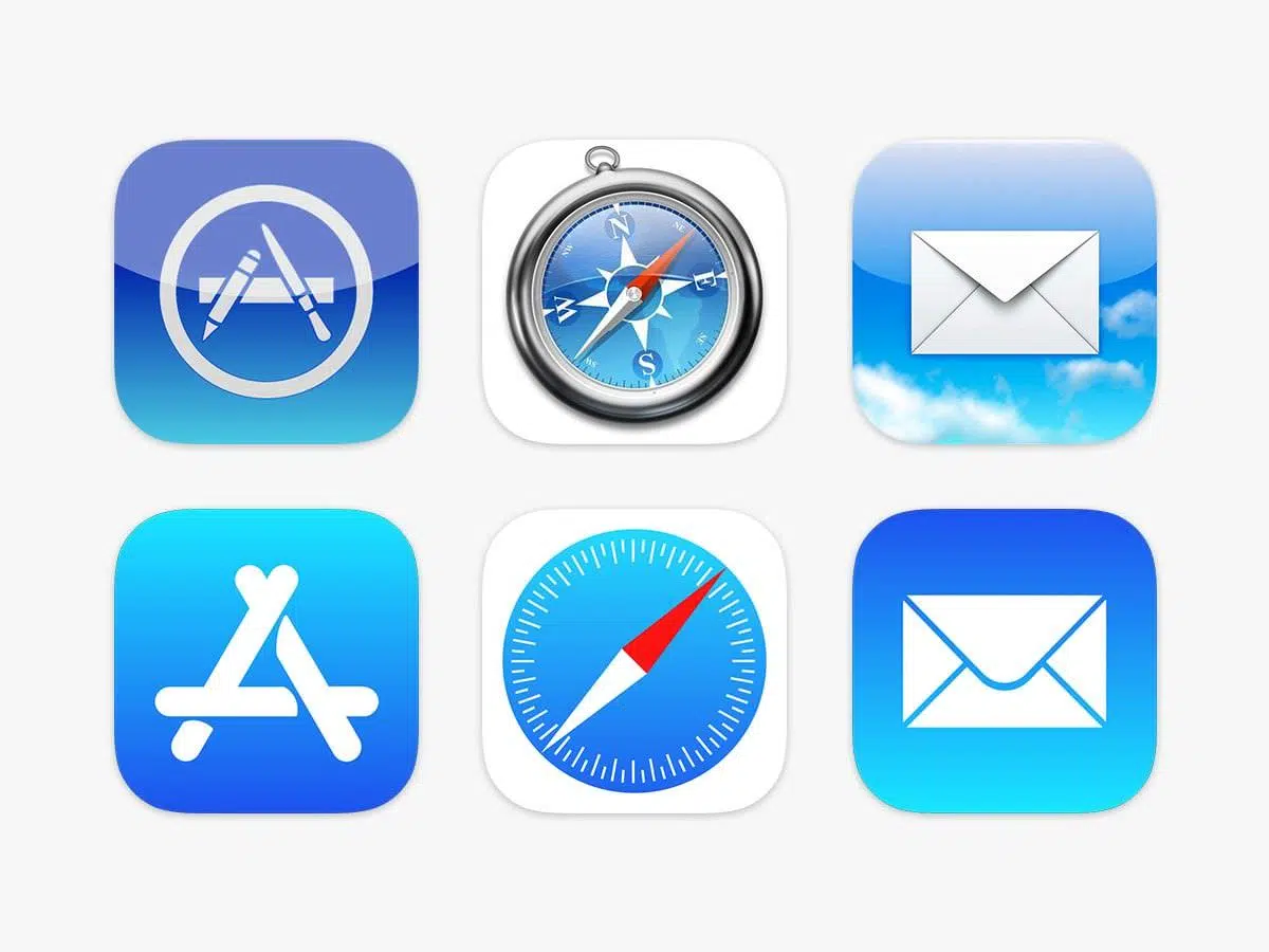 ejemplo flat design apple