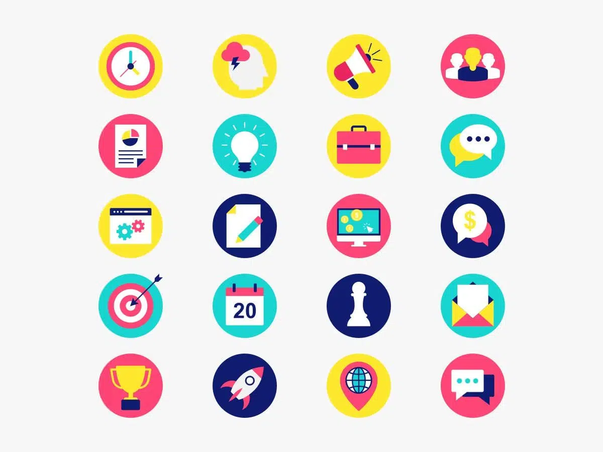 Colección de iconos flat