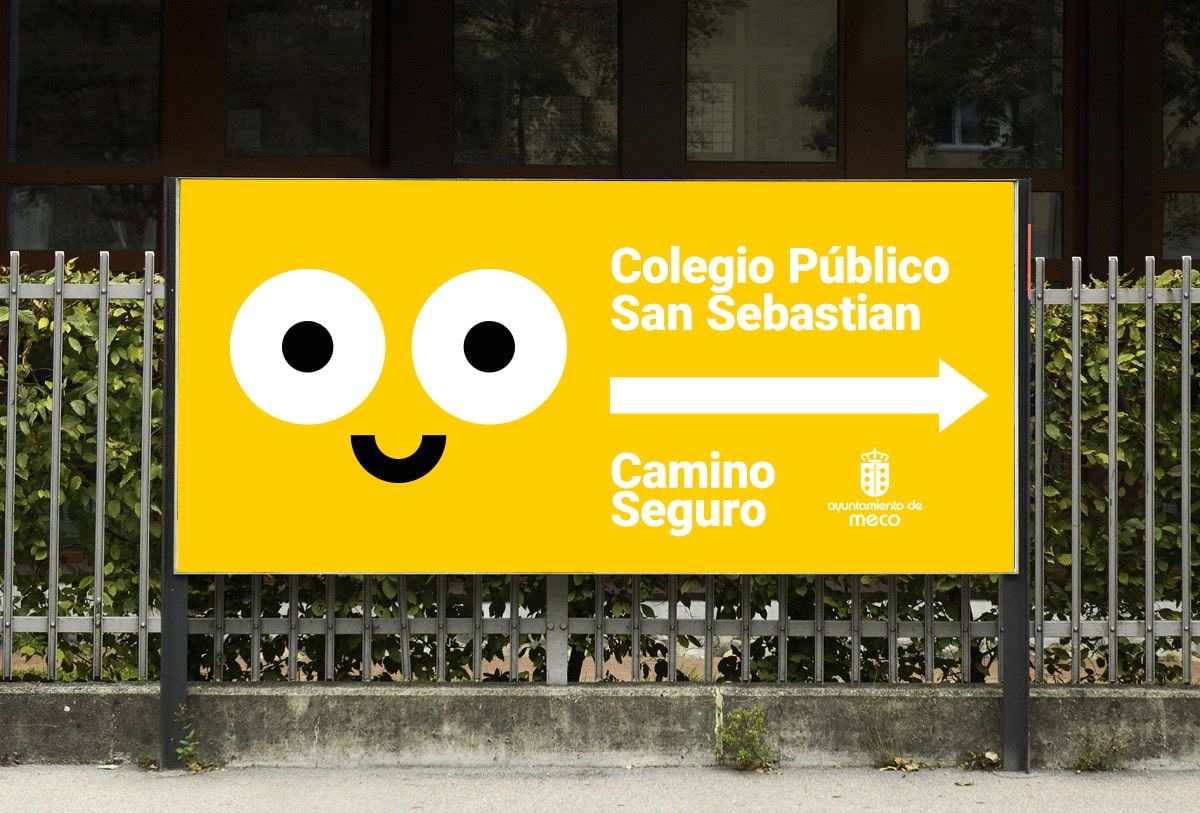 ejemplo flat design camino seguro ayuntamiento de mecho