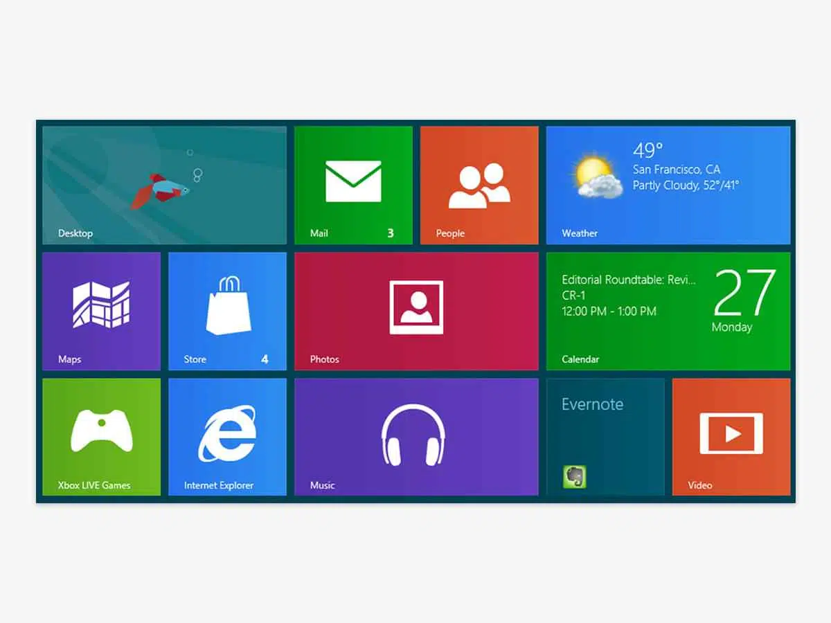 ejemplo flat design microsoft