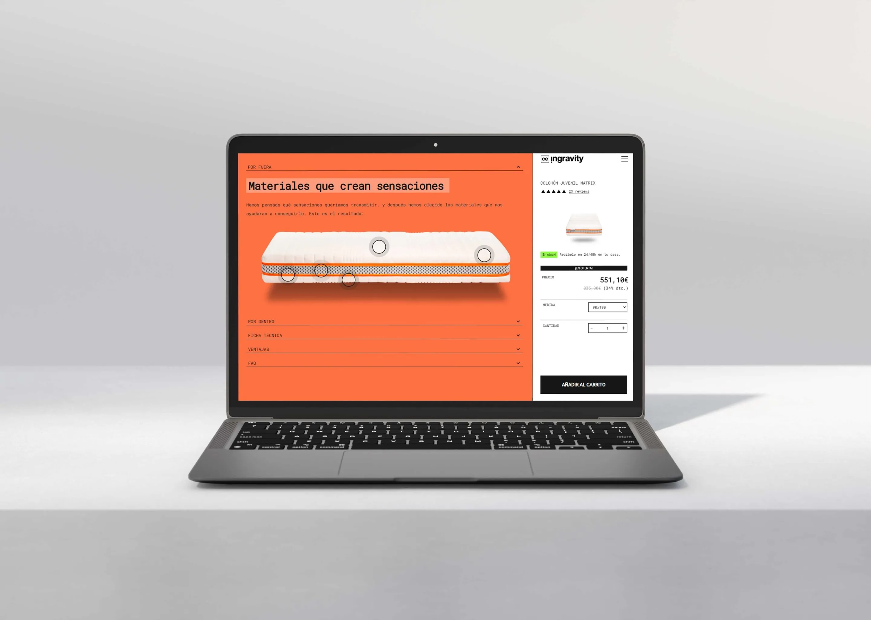 Diseño UX&UI y desarollo tienda online Ingravity Diseño UX&UI y desarollo tienda online Ingravity