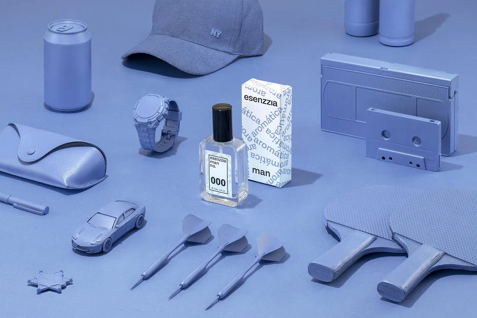 Diseño de packaging y fotografía de producto Esenzzia Perfumes
