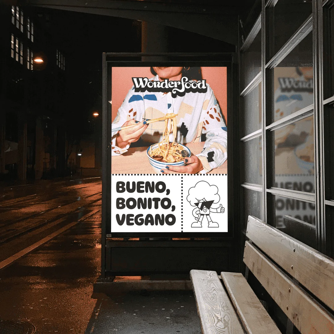 WONDERFOOD-Mockup parada de bus WONDERFOOD-Mockup parada de bus