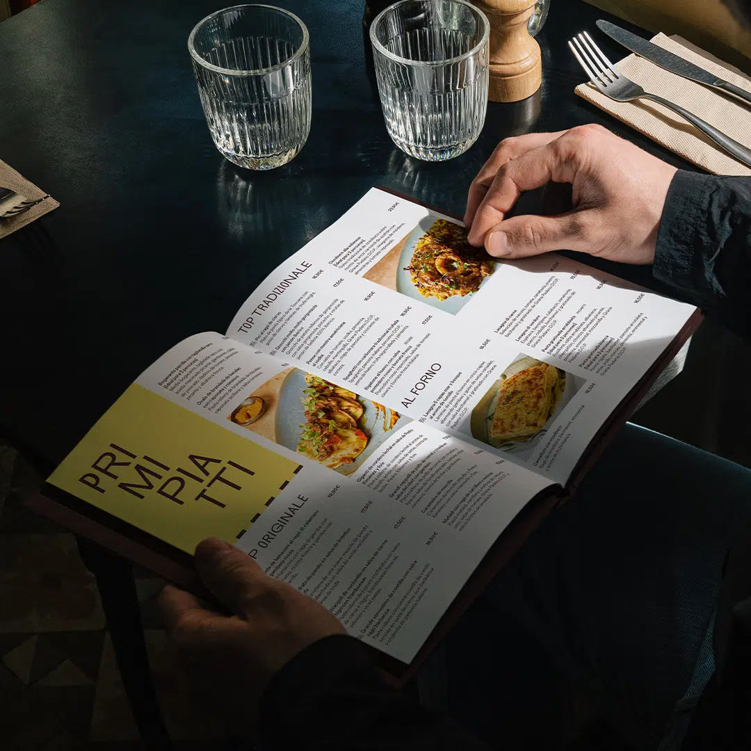 Carta La Mafia Se Sienta a la Mesa Diseño carta restaurante