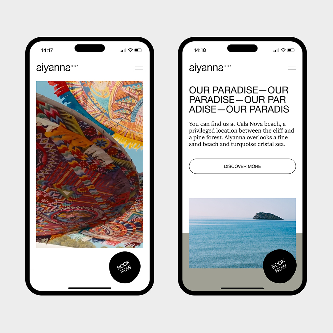 Diseño web Aiyanna versión móvil